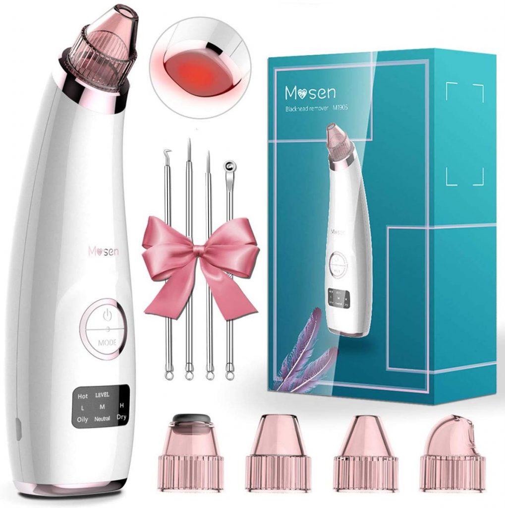 Aspirateur à Points Noirs Visage - Sans Fil Rechargeable USB, Pour Tous Types De Peau, Léger Et Portable